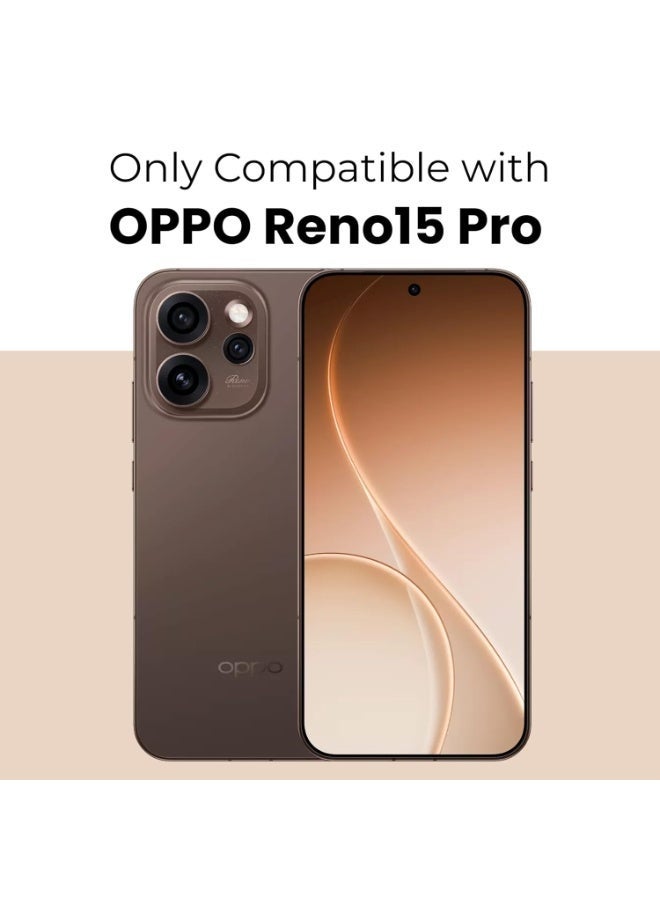 جراب حماية خلفي صلب شفاف مقاوم للصدمات لهاتف OPPO Reno 15 Pro [مضاد للاصفرار]، غطاء خلفي شفاف مع حواف من مادة TPU لحماية الهاتف. - Image 3